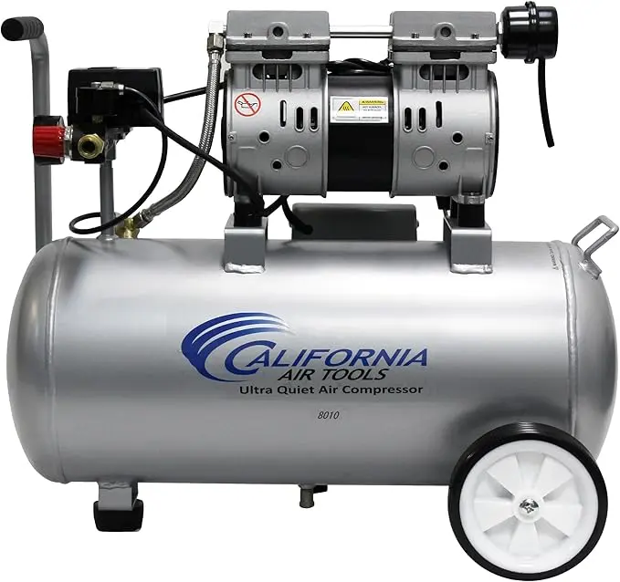 California Air Tools 8010 Ultra Quiet & Oil-Free 1.0 HP – 8 Gallon