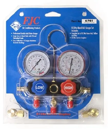 JFC 6761 R134a Aluminum Manifold Gauge Set