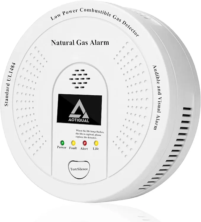 Natural Gas Detector CH4, Combustible Gas Methane Alarm Battery